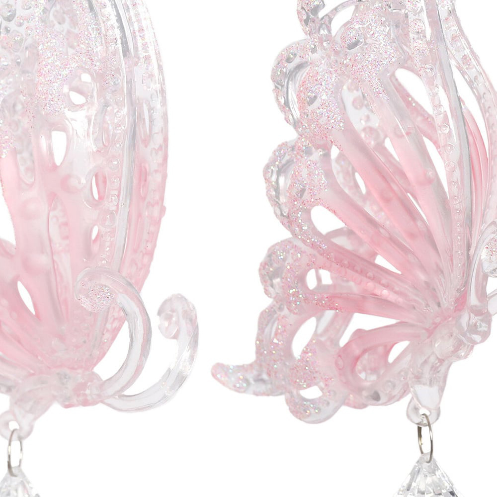 Single Sugar Wonderland Pink Frosted Glitter Butterfly in Assorted styles Image 4