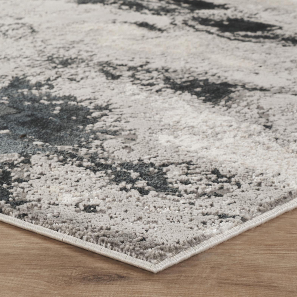 Desire Rugs Elysium Modern Abstract Action Metallic Mist Grey Rug 60 x 220cm Image 3