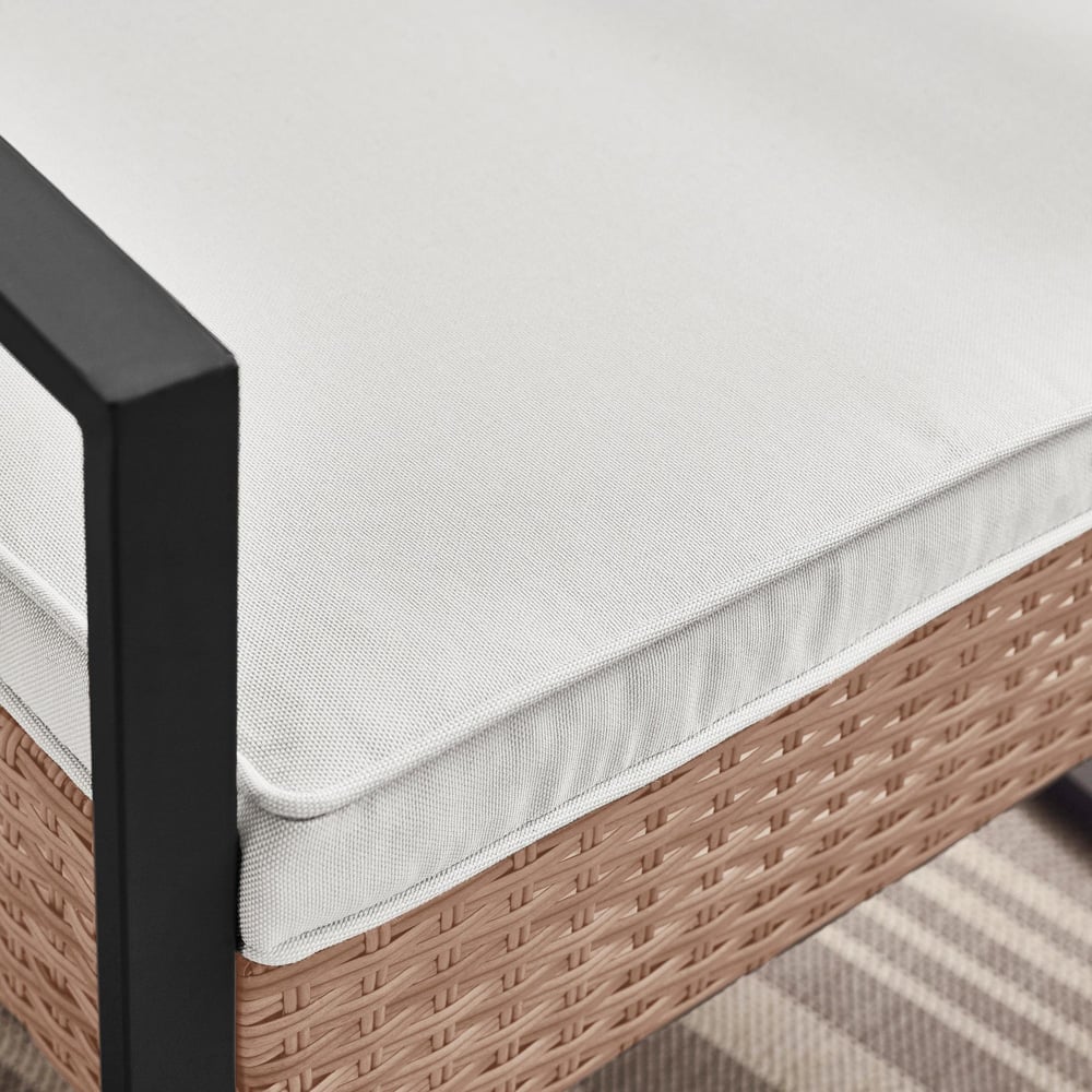 Furniturebox Seville 2 Seater Light Brown Rattan Outdoor Bistro Set Image 6