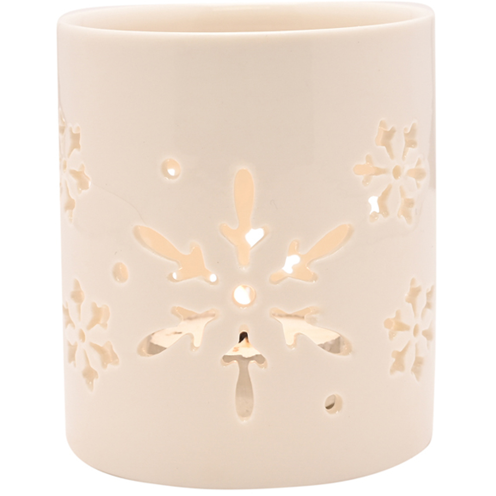 The Seasonal Gift Co. Snowflake Candle Holder Image 2