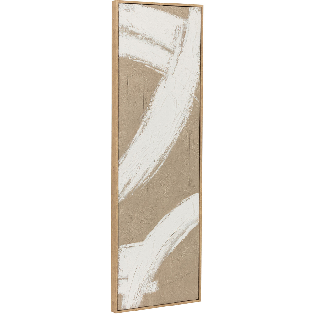 Set of 2 Hand Painted Canvases Taupe Image 5
