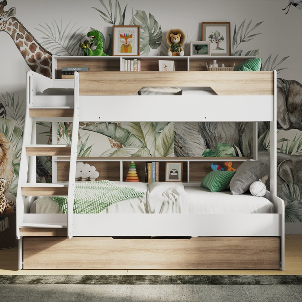 Flair Interstellar Triple Oak Bunk Bed Image 5