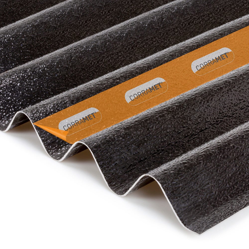 Corramet Black Corrugated Roof Sheet 950 x 3000mm Image 1