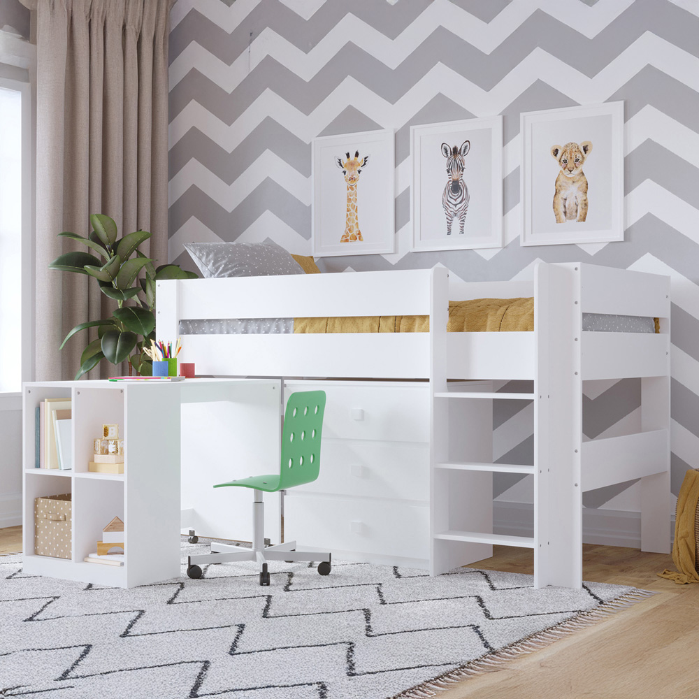 Kudl 4 Shelf Under Desk White Image 3