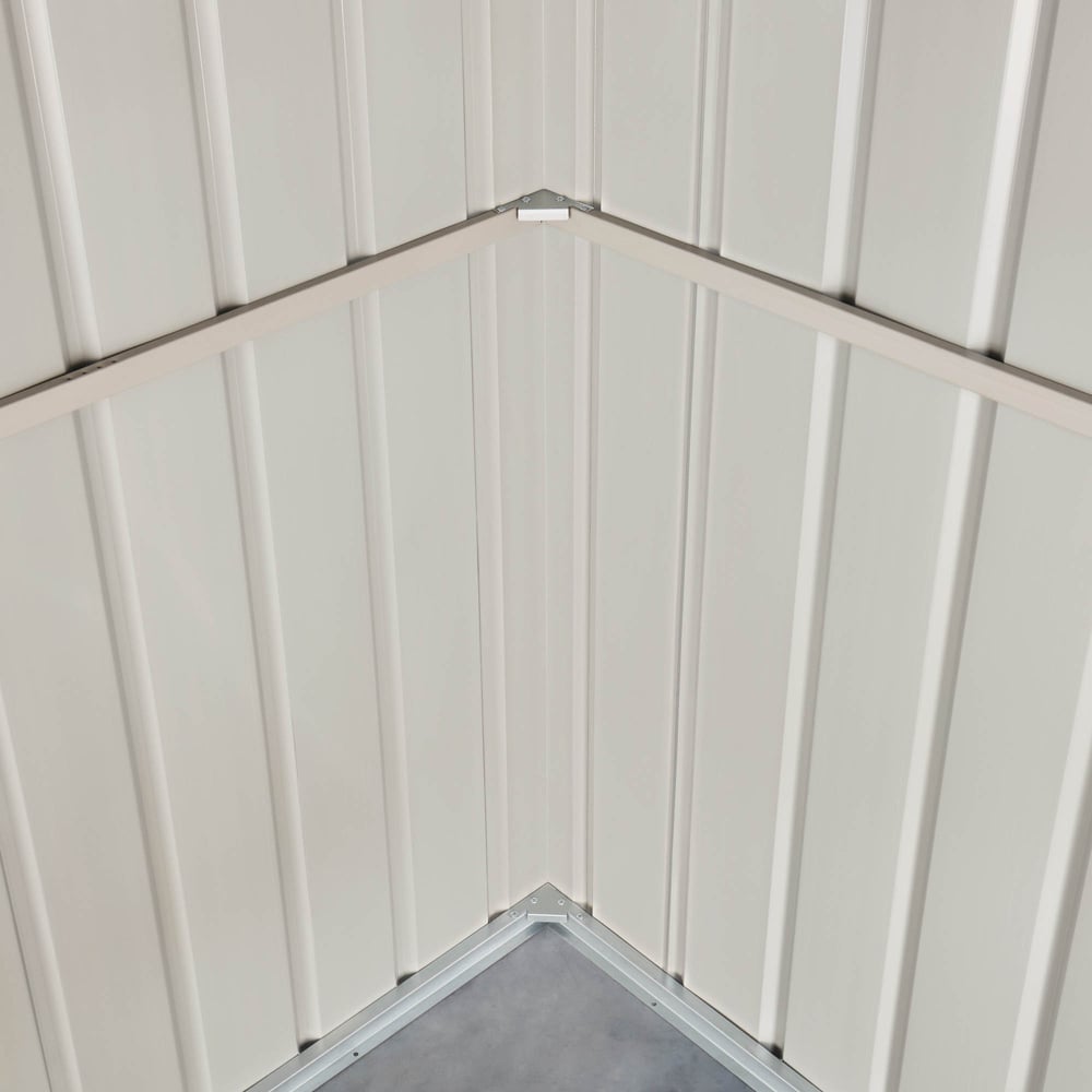 Globel 10 x 12ft 2 Door Grey Metal Apex Garden Shed Image 4