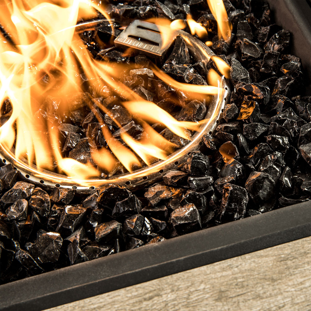 Teamson Home Black Fire Glass Image 6