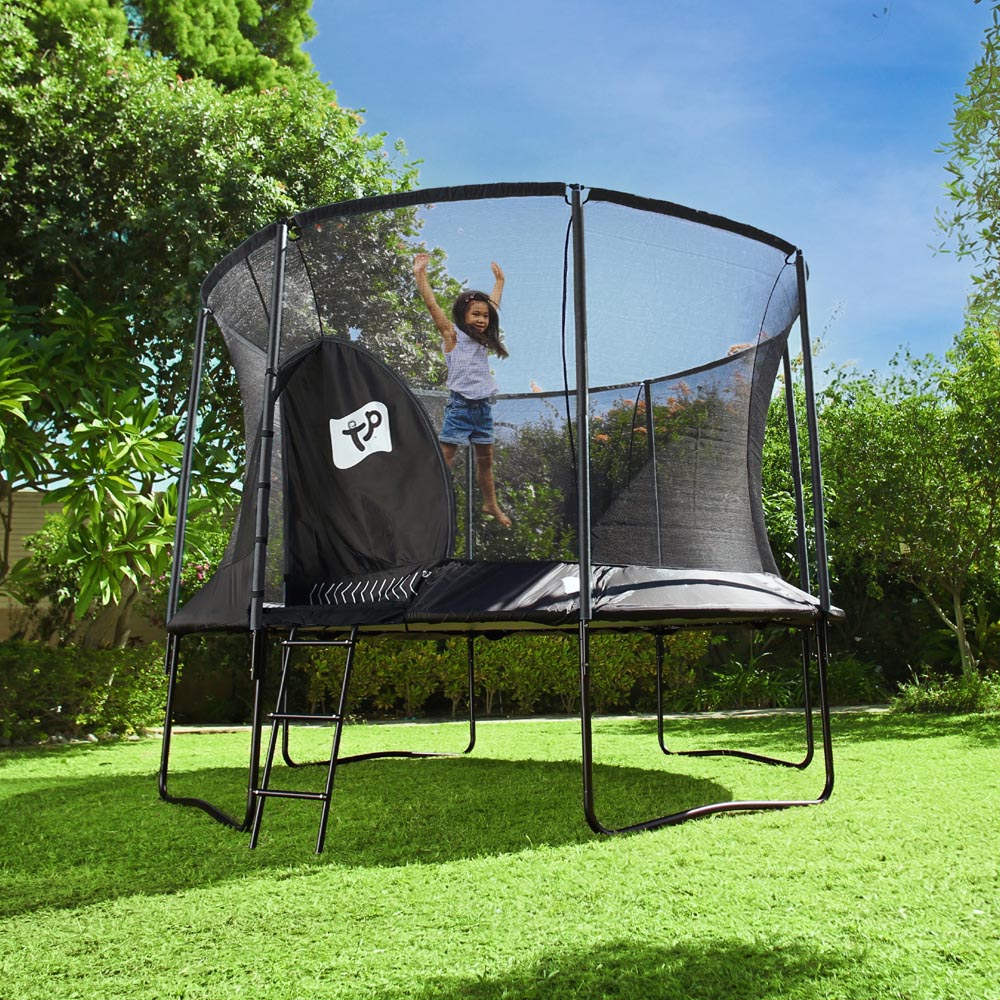 TP Genius Kids 14ft Round Trampoline with SurroundSafe Enclosure Image 2