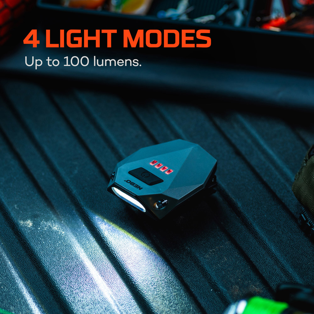 Nebo Einstein Cap 100 100 Lumens Rechargeable Clip-On Cap Light Image 7