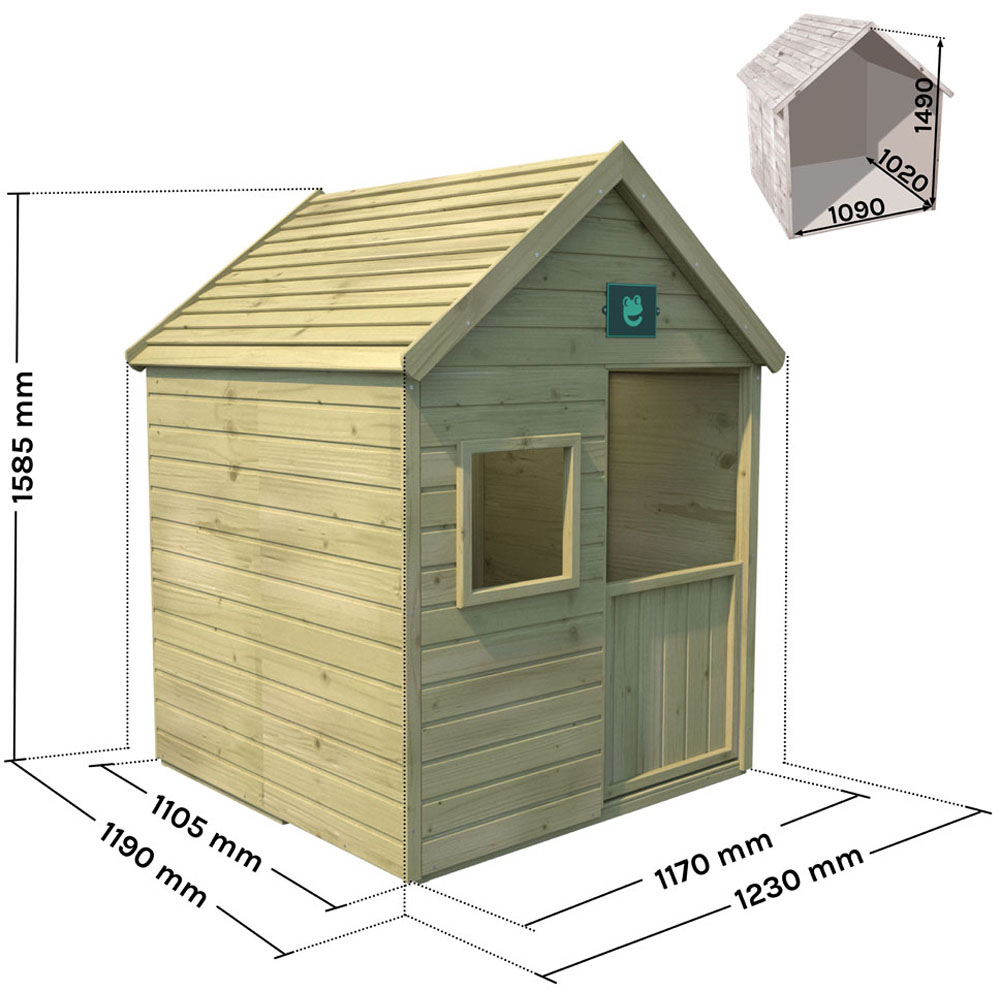Cerland Marina 4 x 4ft Kids Wooden Playhouse Image 9