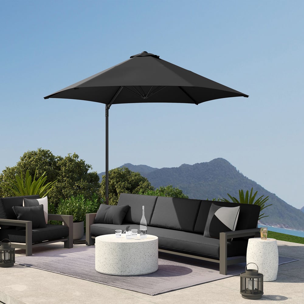 Outsunny Black Rotating Offset Roma Parasol 2.5m Image 4