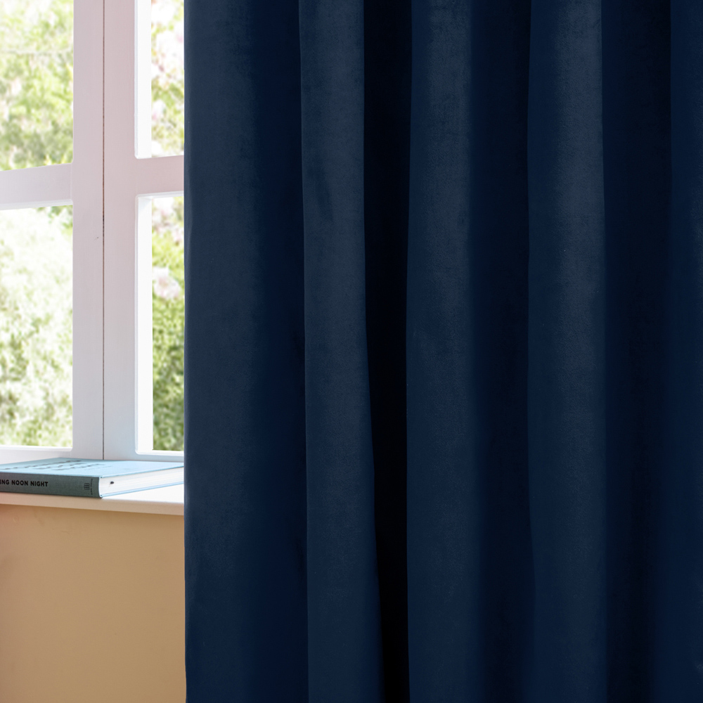 Furn The Ultimate Royal Velvet Fully Lined Pencil Pleat Curtains 168 x 183cm Image 2
