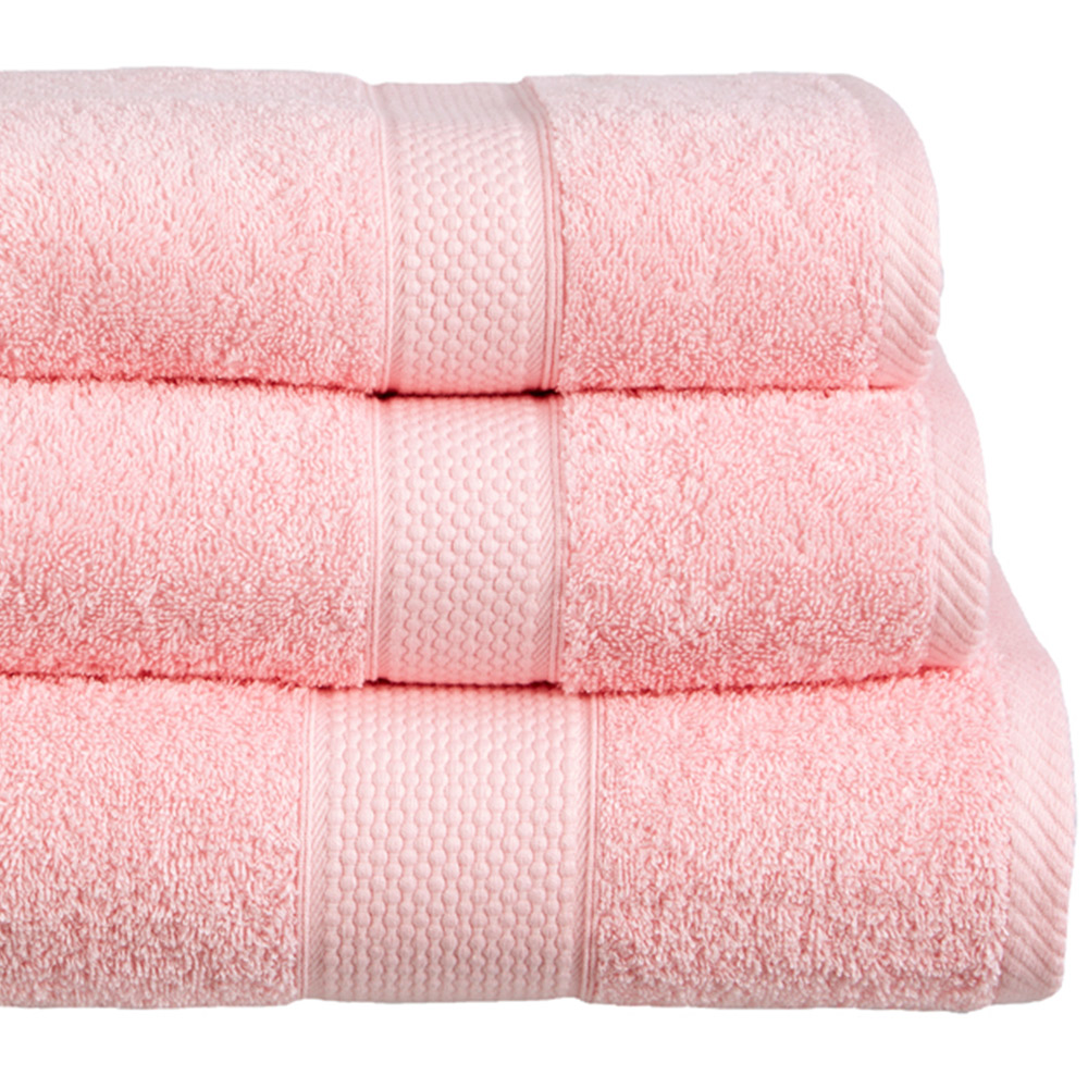Imperial Ringspun Combed Cotton Pink Extra Large Jumbo Turkish Bath Sheet Image 2