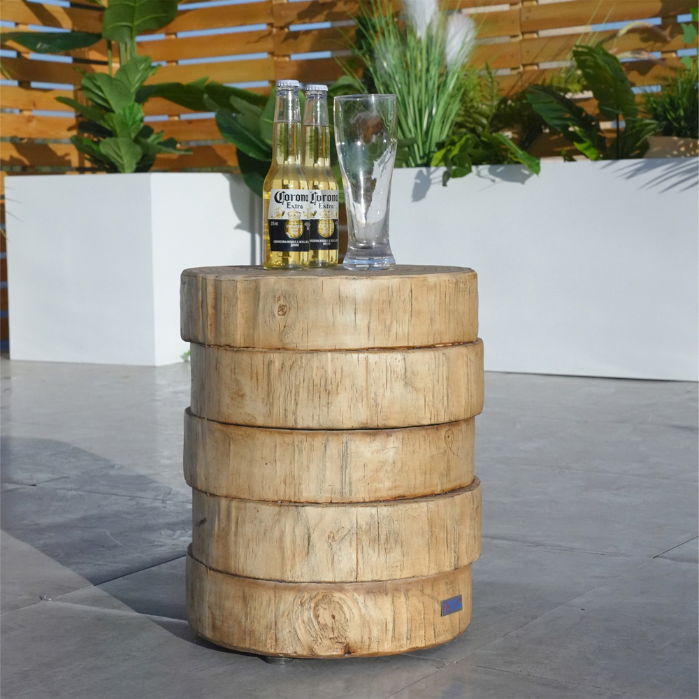 Direct Wicker Wooden Round Side Table Image 4