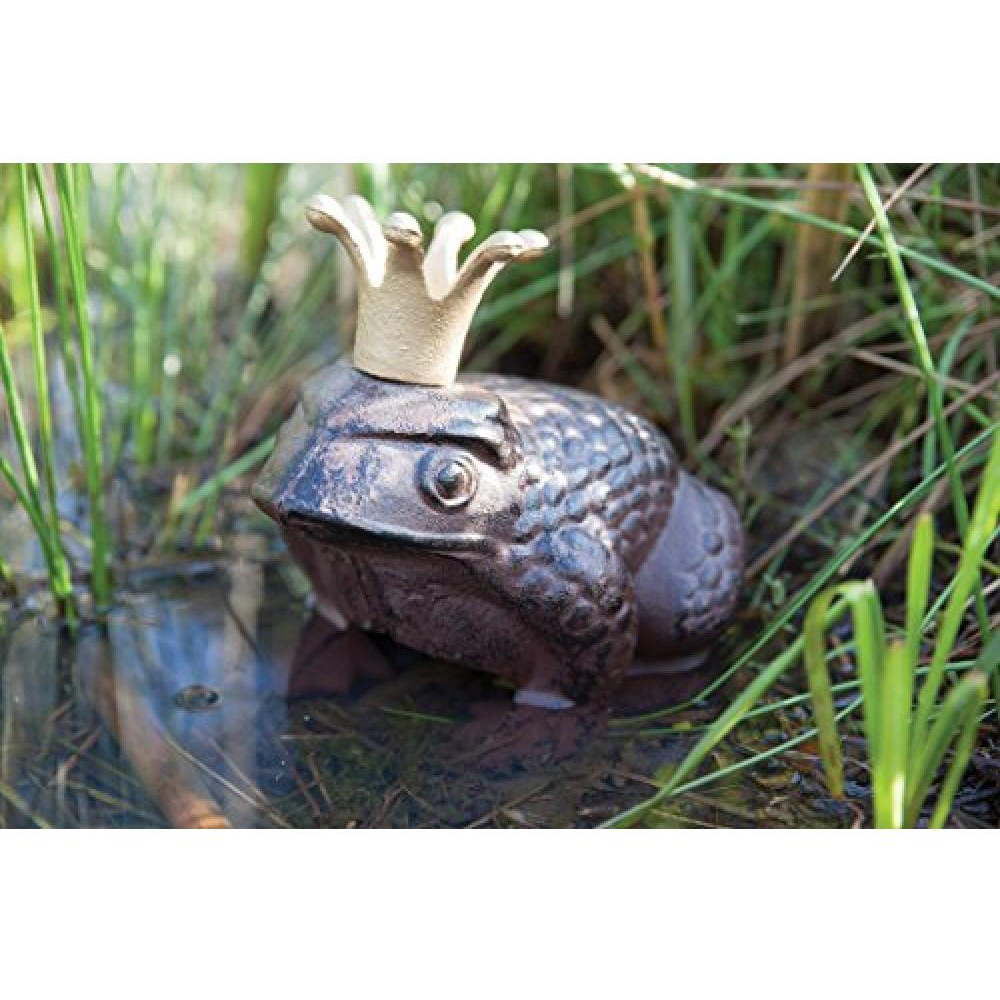 Fallen Fruits Brown Toad with Crown Garden Ornament 19.7cm Image 2