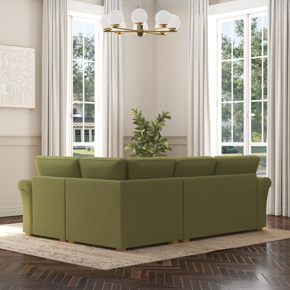 Castleacre 3 Seater Venice Olive Left Hand Fixed Back Corner Sofa Image 6