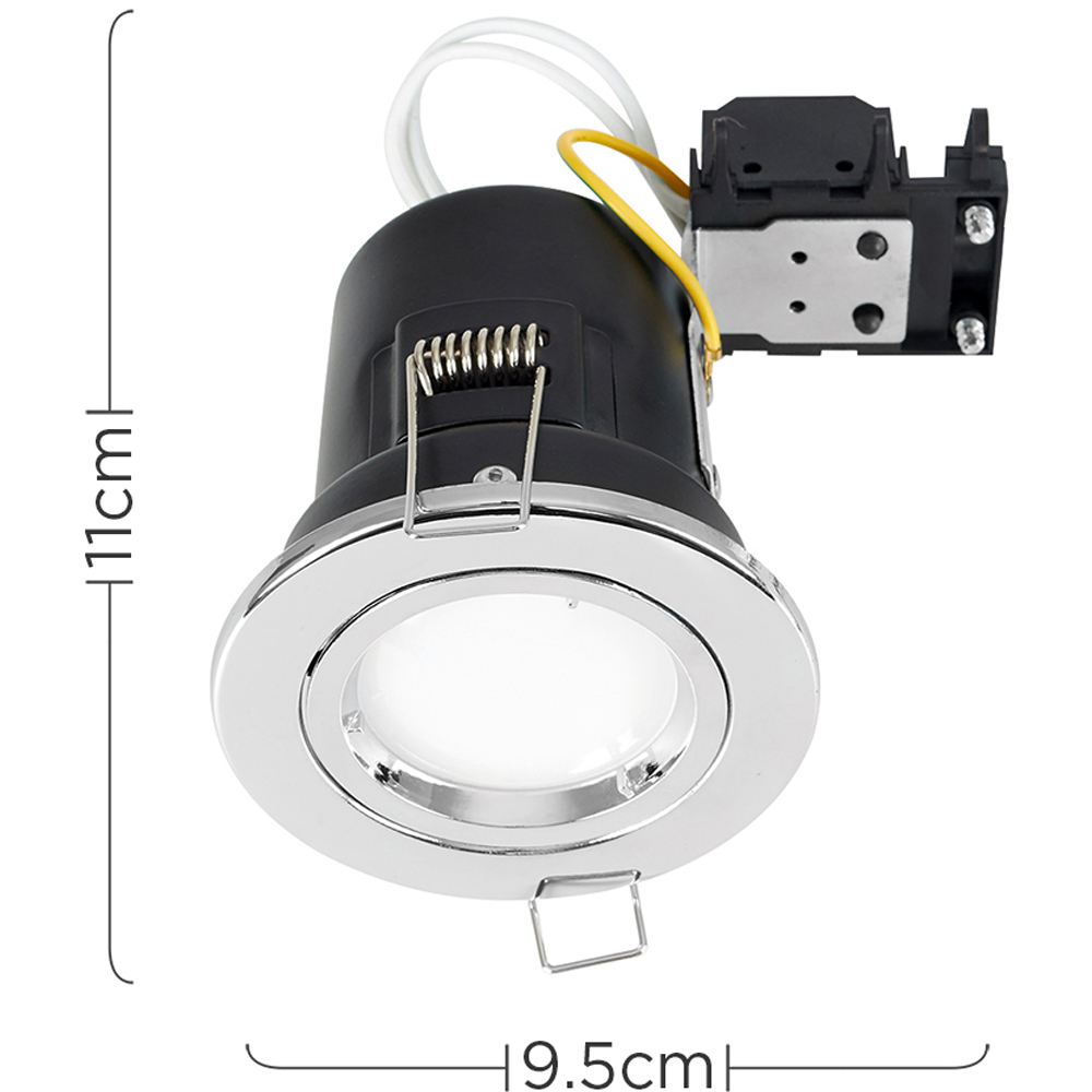 ValueLights Chrome Warm White LED Ceiling Downlight 4 Pack Image 5