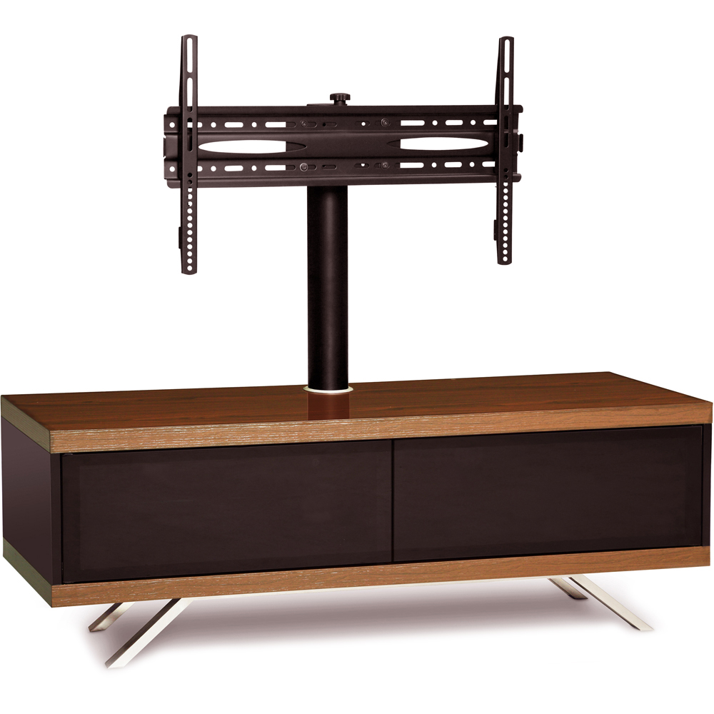 MDA Designs Tucana 1200 Hybrid 2 Door Black and Walnut Complete TV Cabinet Image 4