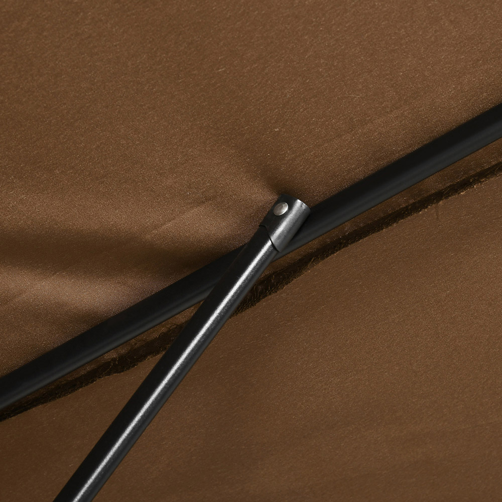 Outsunny Brown Crank and Tilt Parasol 3m Image 3
