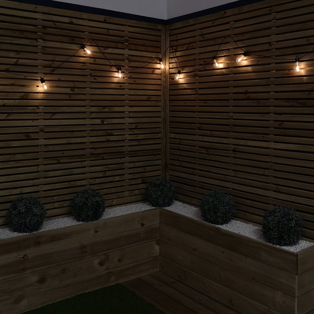 Samuel Alexander Warm White Festoon Bulb Lights with Timer Function 4.5m 10 Pack Image 2