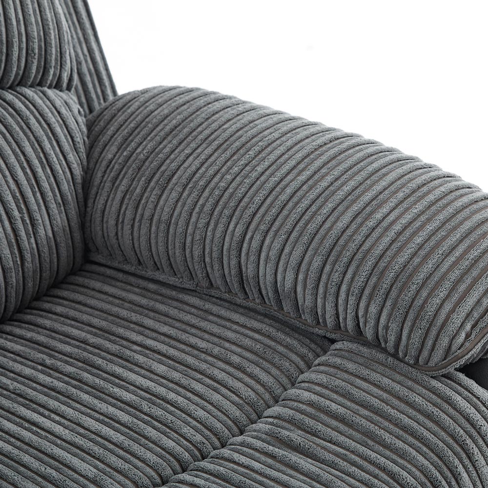 Langham 7 Seater Grey Manual Recliner Sofa Set Image 3
