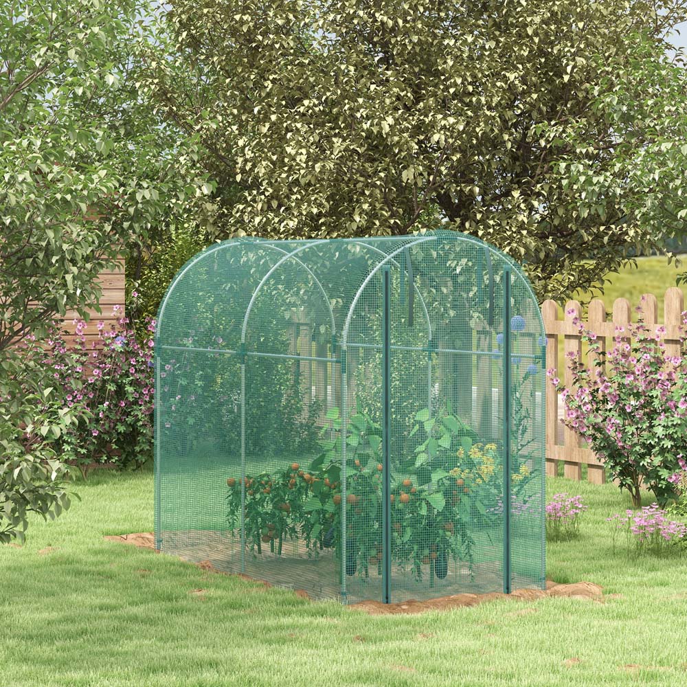 Outsunny Green Plant Protection Tent 6.1 x 3.9 x 7.8ft Image 2