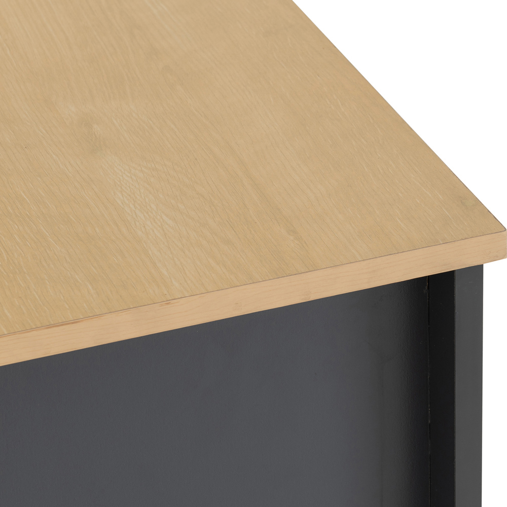 Seconique Portland 5 Drawer Grey and Oak Effect Narrow Chest of Drawers Image 8