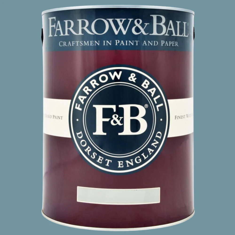 Farrow & Ball Estate Walls and Ceilings Stone Blue Matt Emulsion Paint 5L Image 2