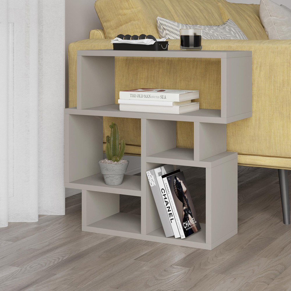 Decortie Karma 5 Compartment Sandstone Side Table Image 4