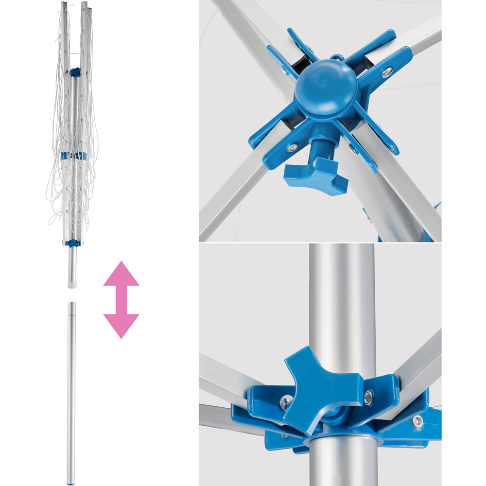 tectake 4 Arm Foldable Washing Line Dryer with Cover Image 6