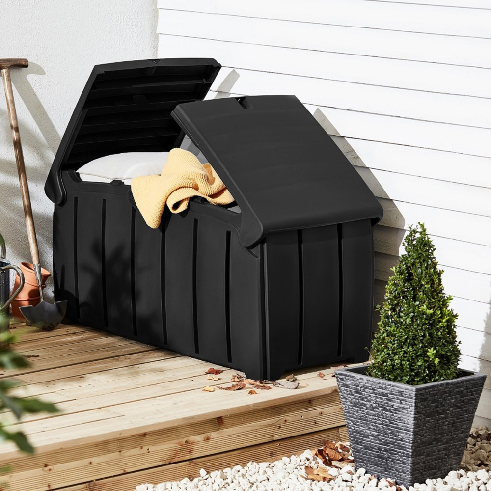 Strata 322L Black Garden Storage Box Image 2