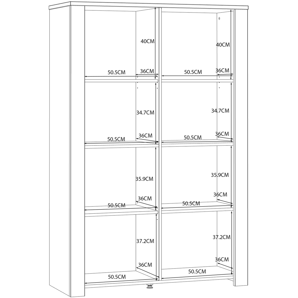 Florence Bohol 2 Door Riviera Oak and Navy LED Display Cabinet Image 9