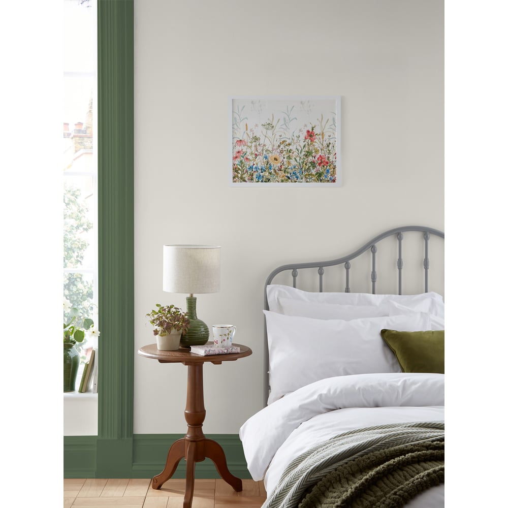 Laura Ashley Poppy Meadow White Frame Wall Art 40 x 50cm Image 2