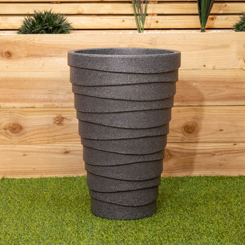 Samuel Alexander Trojan Grey Granite Effect Round Planter 56cm Image 2