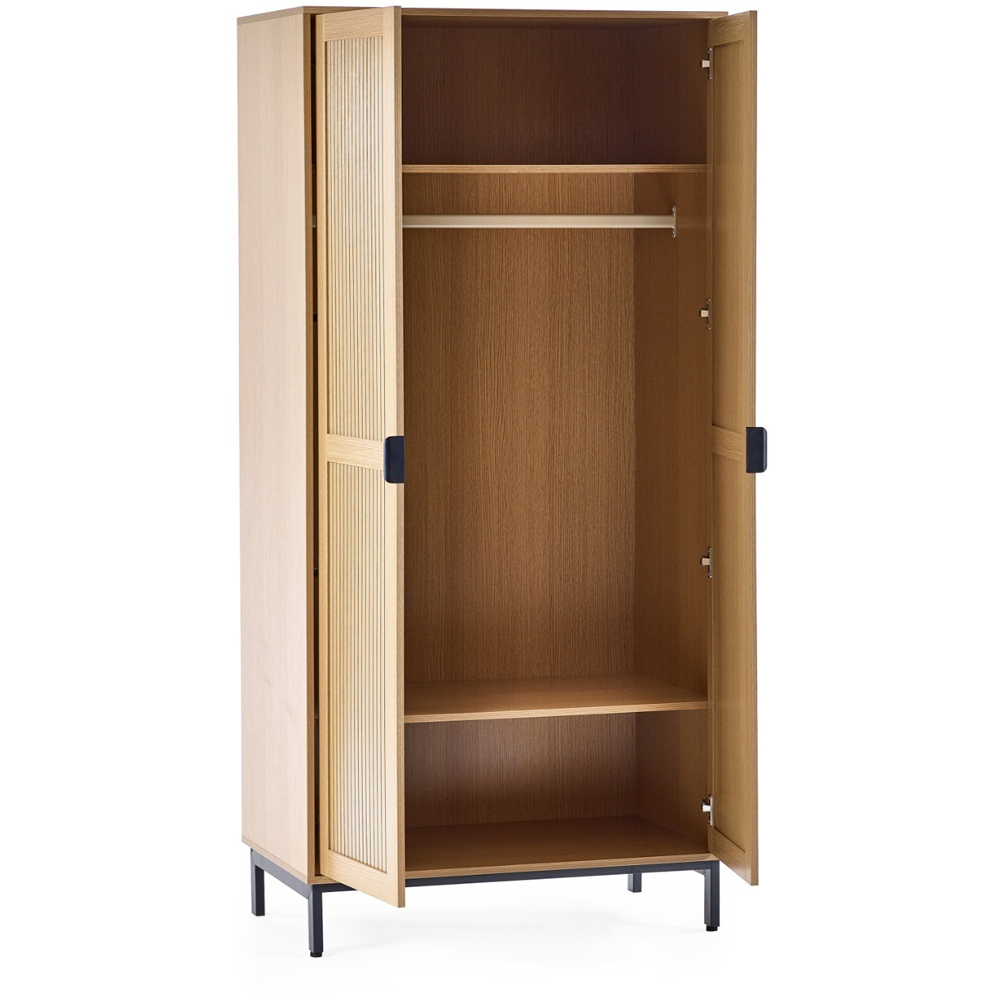 Julian Bowen Sia 2 Door Warm Wood Wardrobe Image 4