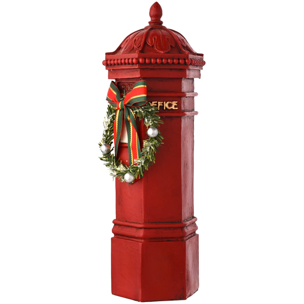 The Seasonal Gift Co Regal Tidings Red Post Box Christmas Ornament 30cm Image 2