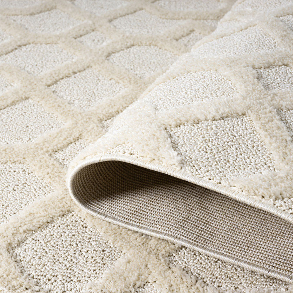 Desire Rugs Isabella Cream Embossed Imperial Trellis Rug 80 x 150cm Image 4