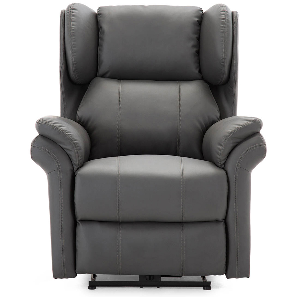 Furniture Online Slate Bonded Leather Wingback Electric Recliner Chair with USB Port Image 7