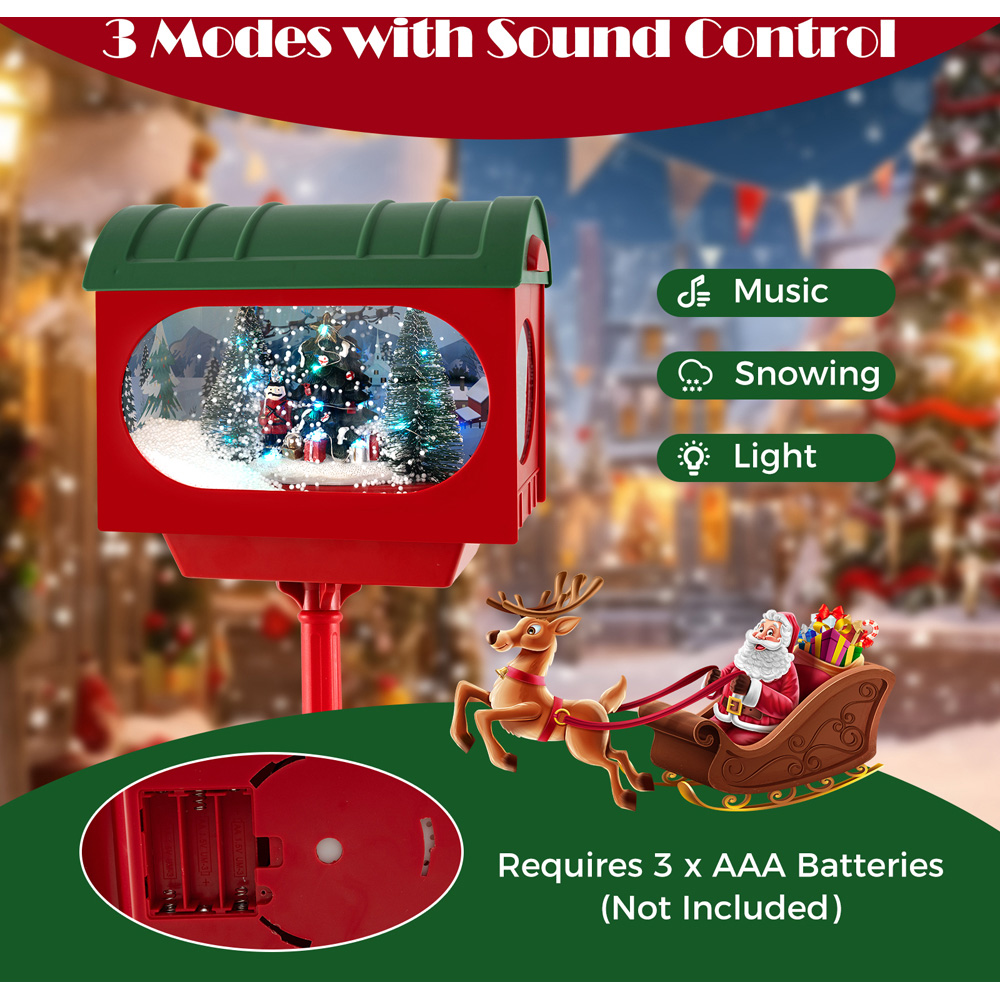 Costway Red Sound Activated LED Street Light Outdoor Christmas Decoration 5 ft Image 7