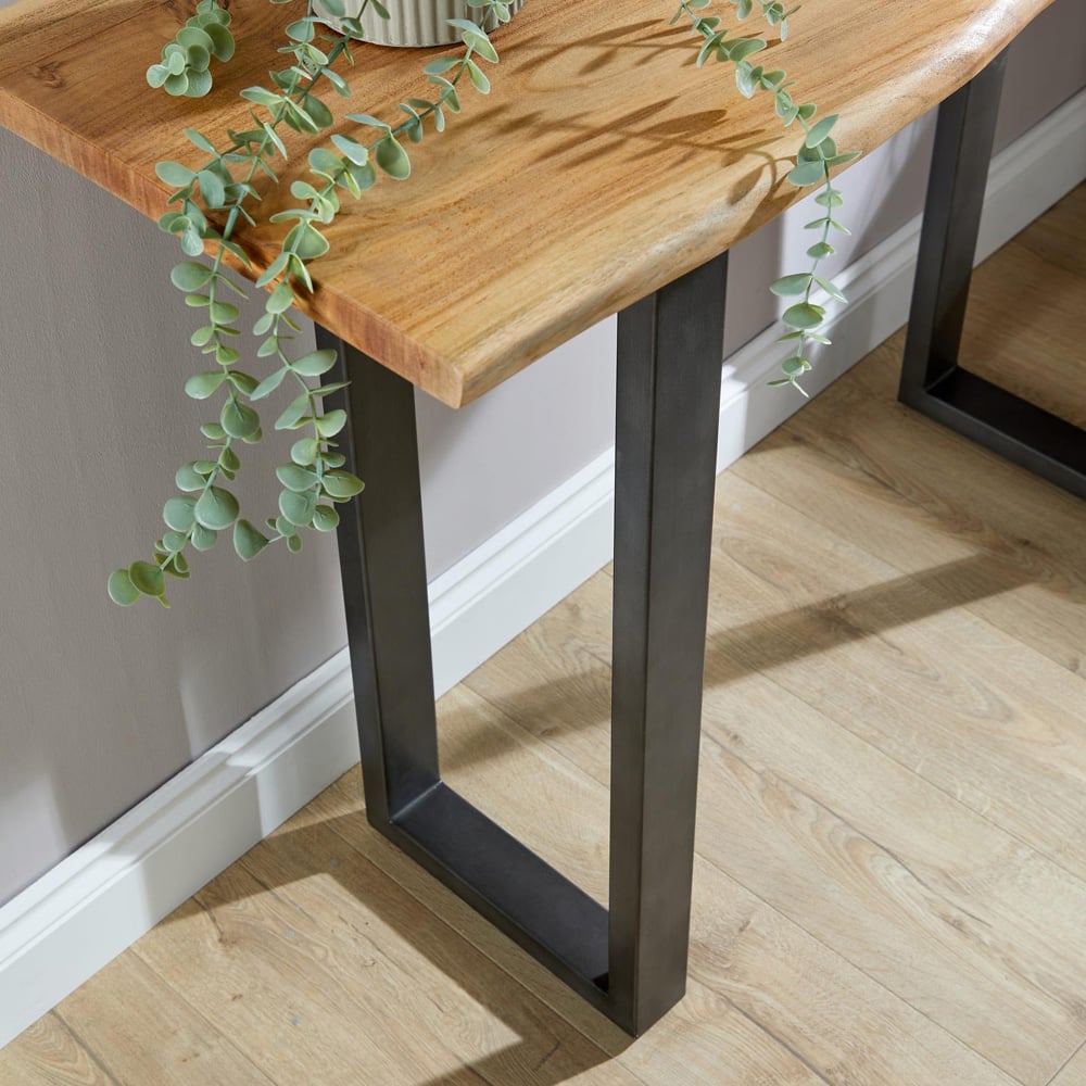 Home Source Live Edge Acacia Top Console Table Image 4