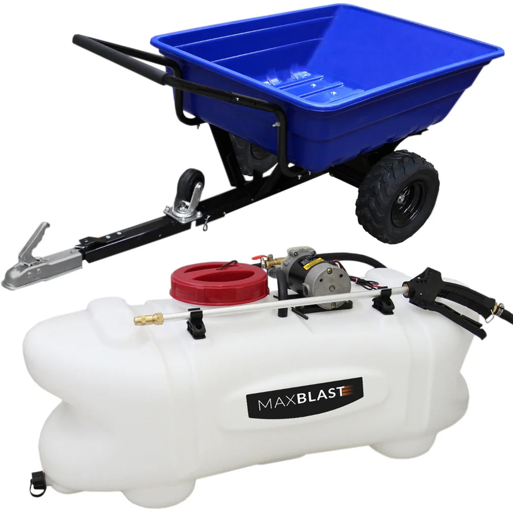 MonsterShop Maxblast 12V Off Road ATV Trailer and Sprayer 60L Image 2