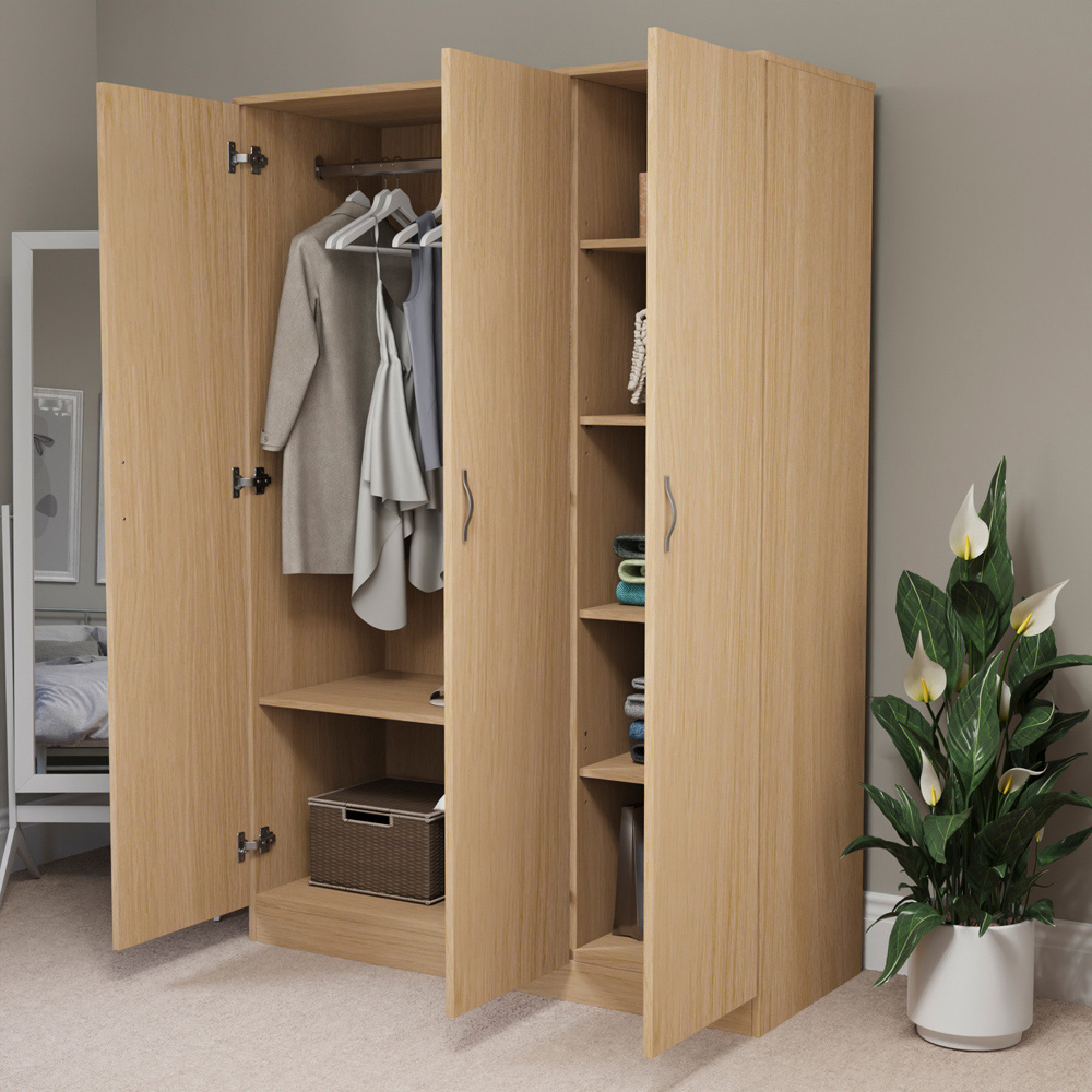 VIDA DESIGNS Riano 3 Door Pine Wardrobe Image 5