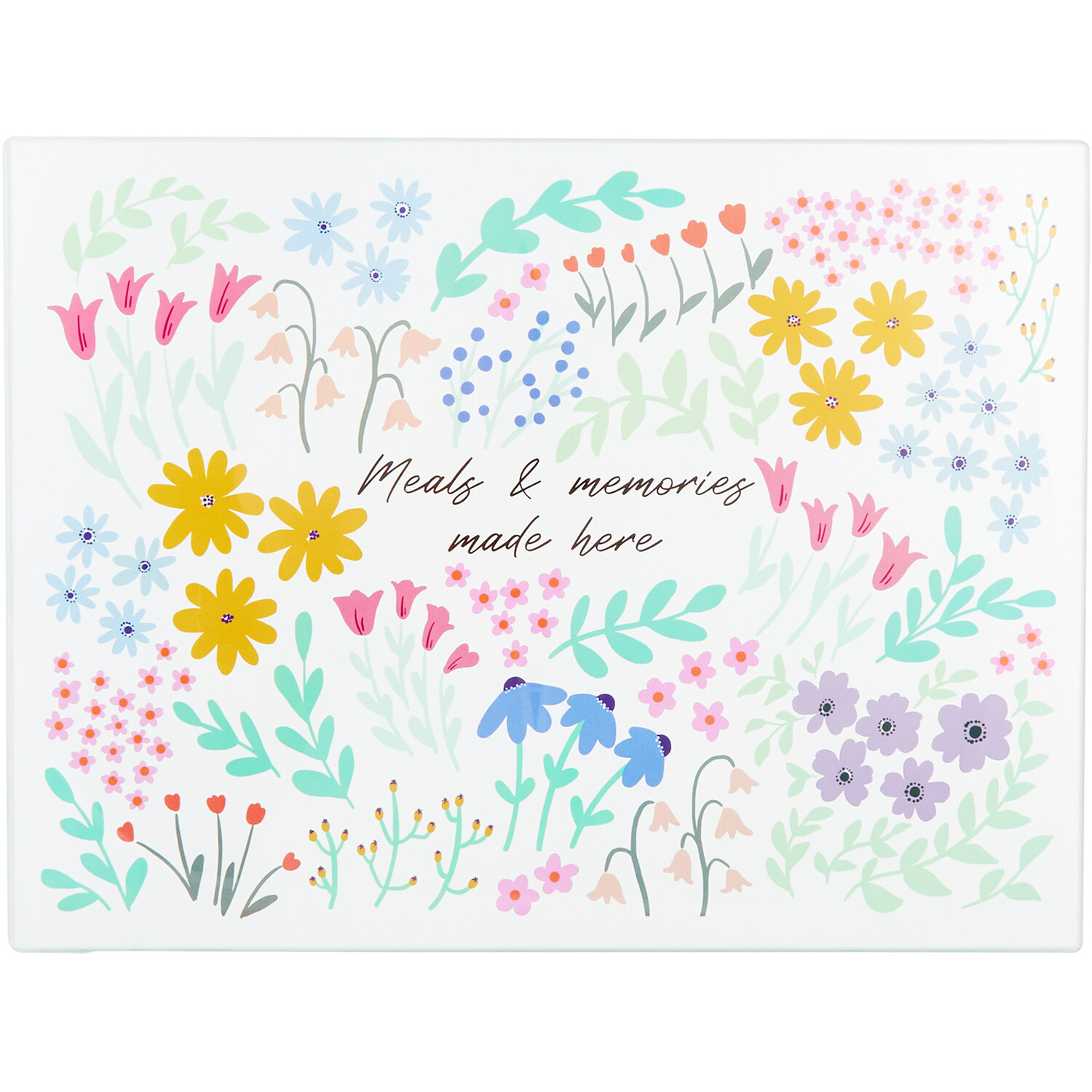 Wildflower Glass Worktop Saver - White Image 2