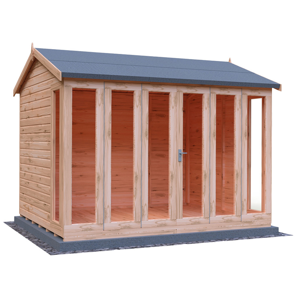 Shire Blenheim 10 x 8ft Double Door Shiplap Apex Summerhouse Image 1
