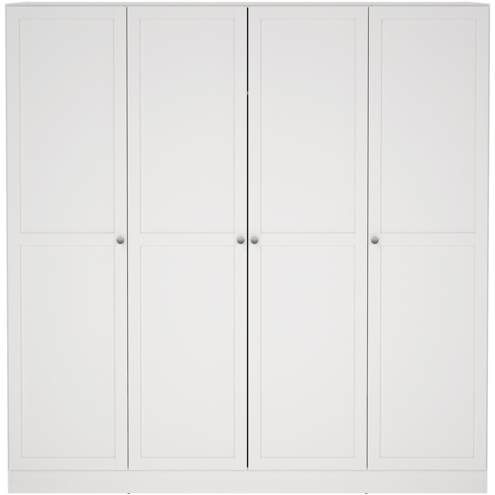 Florence Brande 4 Door White Wardrobe Image 2