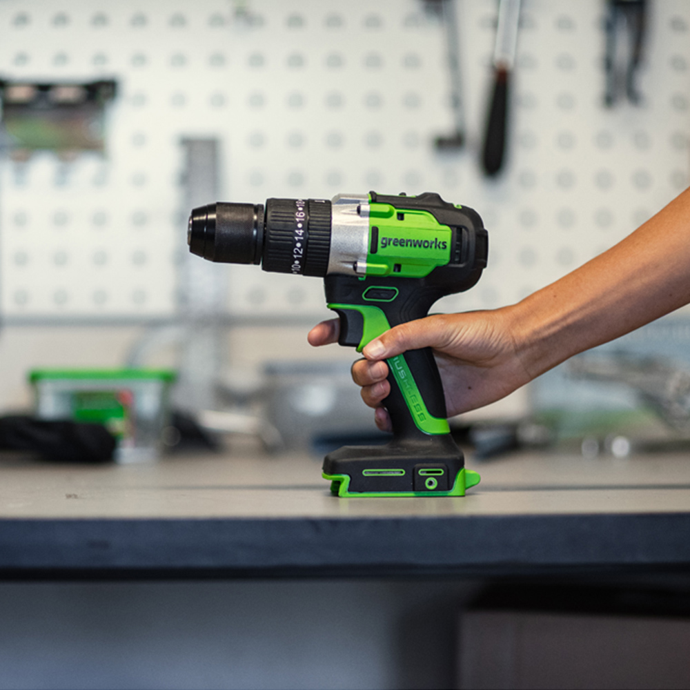 Greenworks GWGD24DD60 24V Brushless 60Nm Combi Drill Bare Unit Image 2