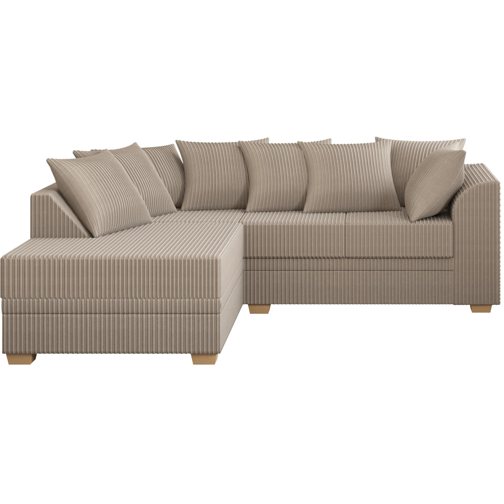 Modo 3 Seater Sable Jumbo Cord Left Hand Scatter Back L-Shape Corner Sofa Image 3