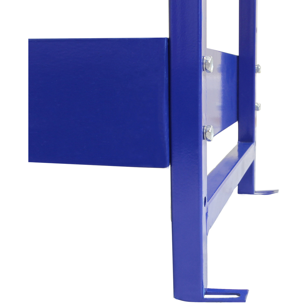 MonsterShop 3 Shelf Blue Lightning Metal Van Shelving Rack Set of 2 Image 3