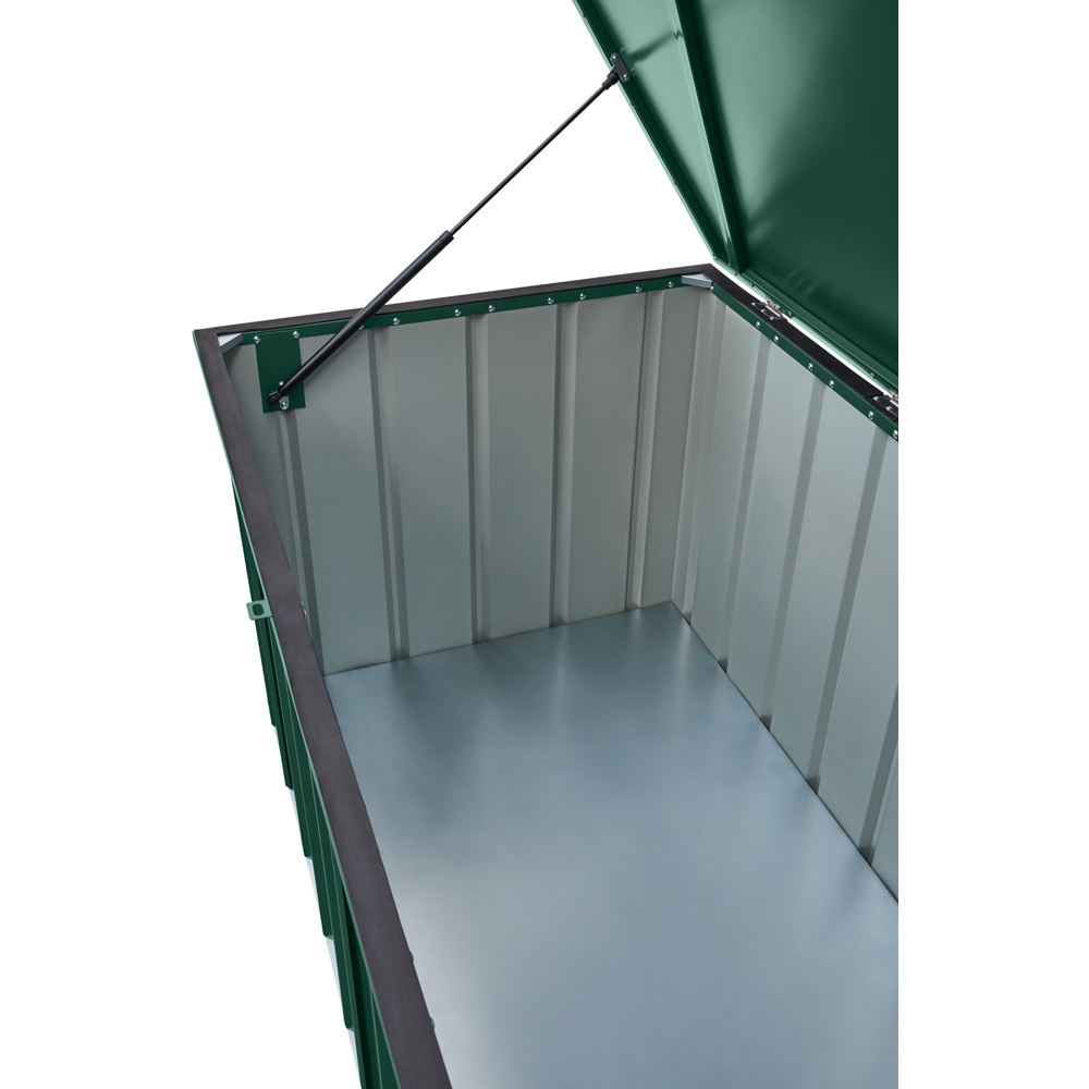 Globel 5 x 3ft Green Metal Storage Shed with Lift Up Lid Image 4