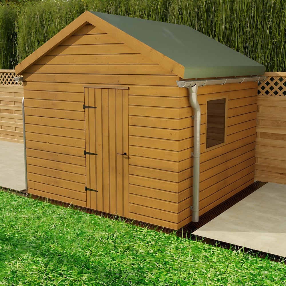 Galeco 6 x 4ft to 10 x 8ft Apex Garden Shed Galvanised Steel Small Gutter Kit Image 5
