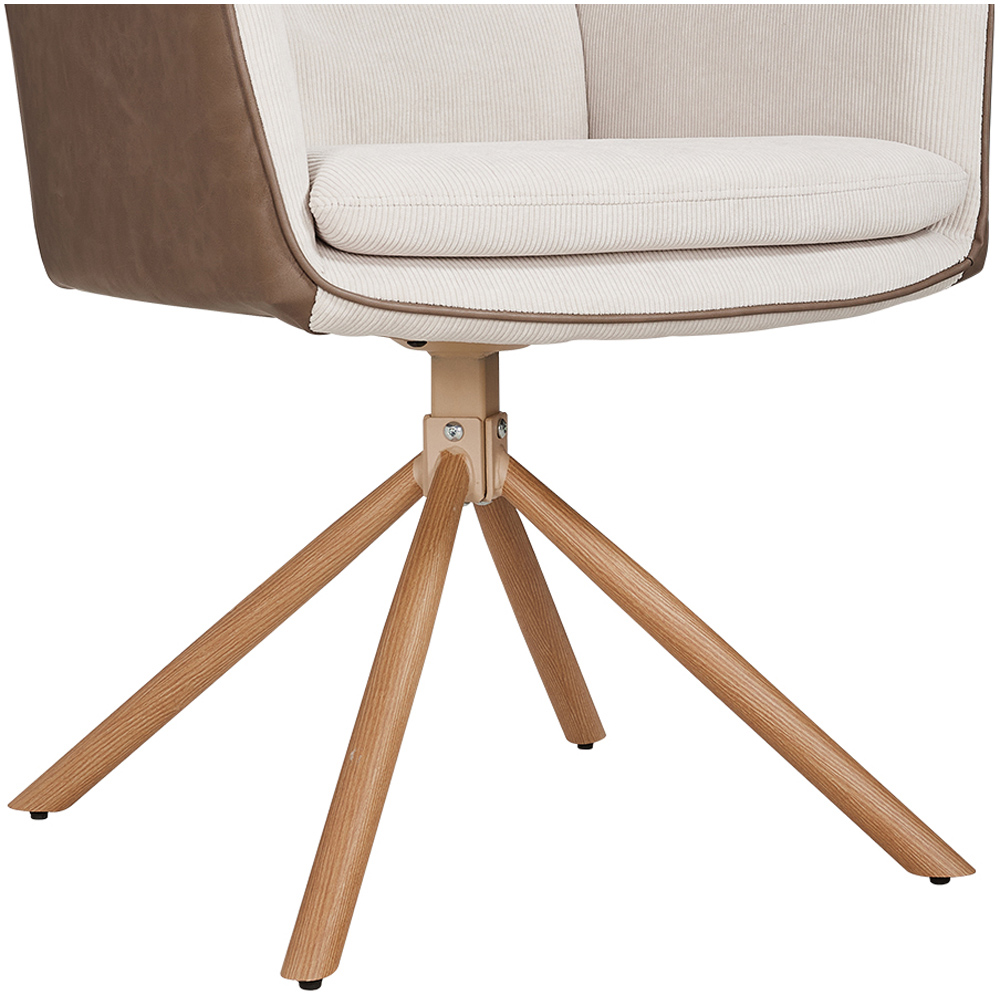 Living and Home Beige Modern Office Chair Accent Chair Image 7